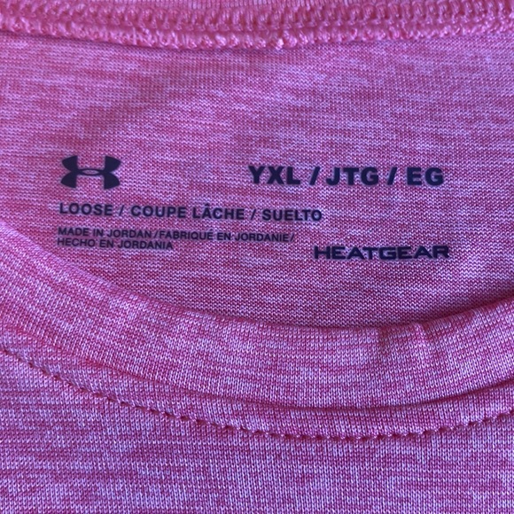 Girls Under Armour Pink Sports Top - Picture 8 of 9